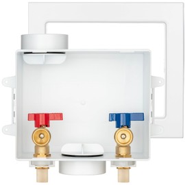 Lidertik Washing Machine Outlet Box CPVC 1/2 inch with Stainless Steel Hammer Arrestors, Inlet 1/2 inch CPVC Pipe Fitting x Outlet 3/4 inch Male Thread LI-XYJH-641