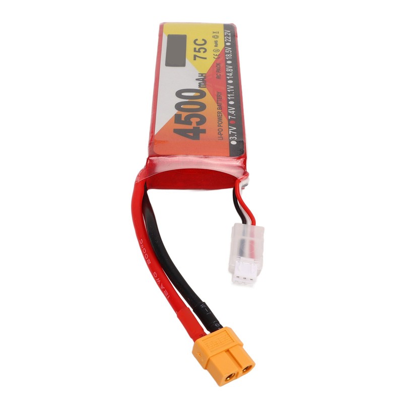 Lipo Battery 75C Discharge Rate 4500mAh Capacity 7.4V 2S Lipo