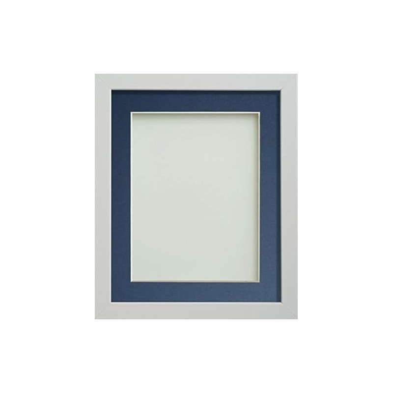 Frame Company Allington White A4 Frame With Blue Mount For