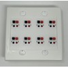 RiteAV 8 Port Speaker Jack Dual Gang Wall Plate for