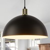 Karjearl Black Pendant Light Fixtures, 15.7 Inch Large Dome Pendant