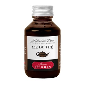Jacques Herbin Fountain Pen Ink, 100 ml Bottle, Lie De Thé (Tea Brown)