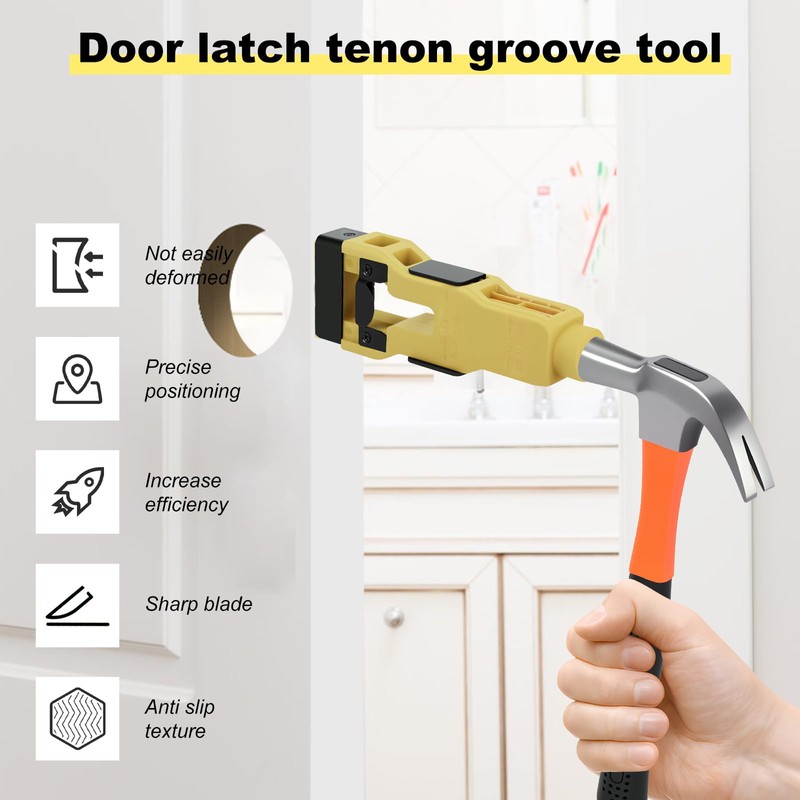 Door Latch Mortise Tool Impact Resistance Non Slip Textured Surface