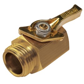 DRAMM 35001 Brass, Heavy-Duty Shut-Off, 3/4" Male to Female Threads