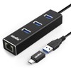 atolla USB LAN Adapter, Aluminium USB Hub with 3 USB