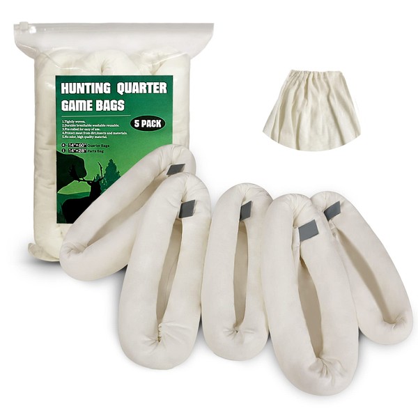 Gociean Game Bags Elk Hunting Meat Bags, 60inch 5-Pack Rolled