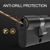 Bwintech 90 mm (45T/45) Black Zinc Alloy Euro Cylinder Lock,