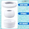 SAVITA 3pcs Pool Jet Nozzles, Practical Flow Eyeball Inlet Jet