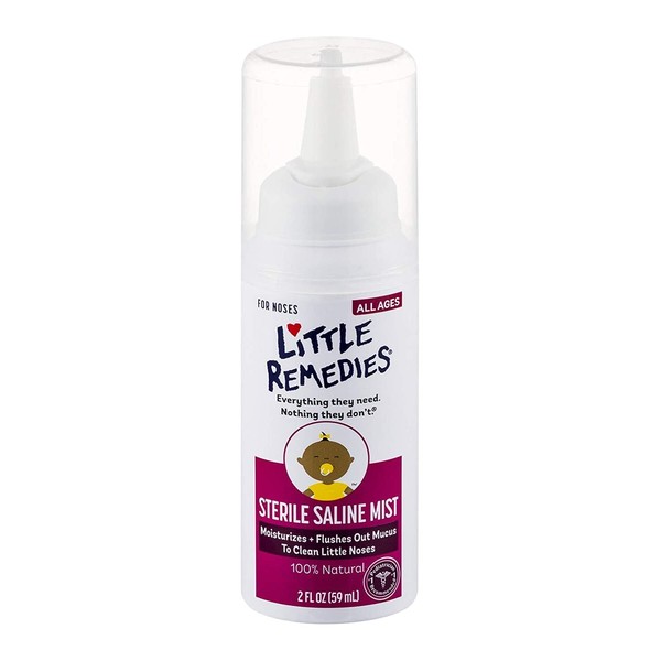 Little Remedies Sterile Saline Nasal Mist | Safe for Newborns | 2 FL OZ | 3 Pack