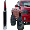 VMS CHROME BULLET ANTENNA WITH RED TIP FOR DODGE RAM