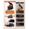 FOHERE Double Waffle Maker, 1400W Rotating Belgian Waffle Iron with