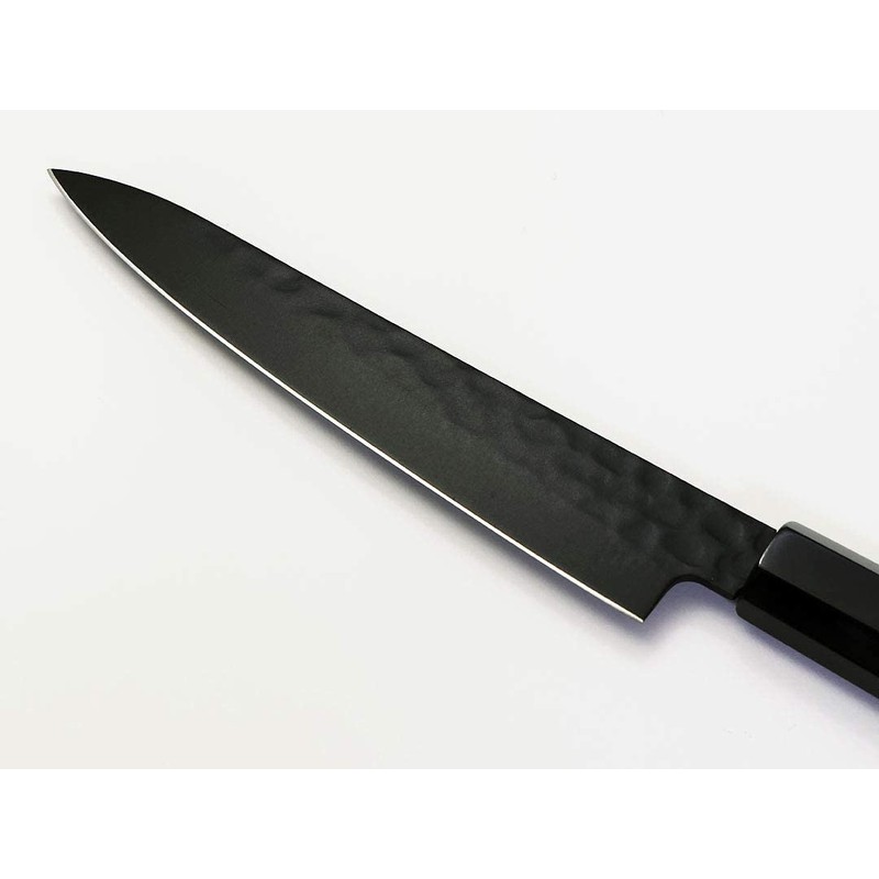 【黒影】ペティ150 Ｖ金10号鎚目フッ素加工和式包丁