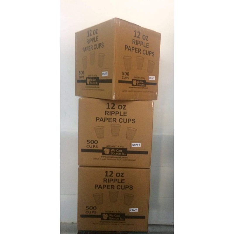 We Can Source It Ltd - 16oz. Brown Kraft Ripple