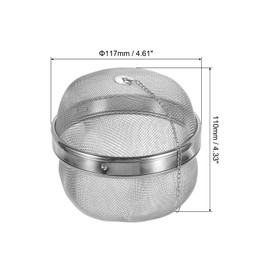 sourcing map Tea Infuser Filter, Stainless Steel Tea Strainer, Loose Tea Steeper, Tea Ball with Chain for Loose Leaf Tea, Extra Large