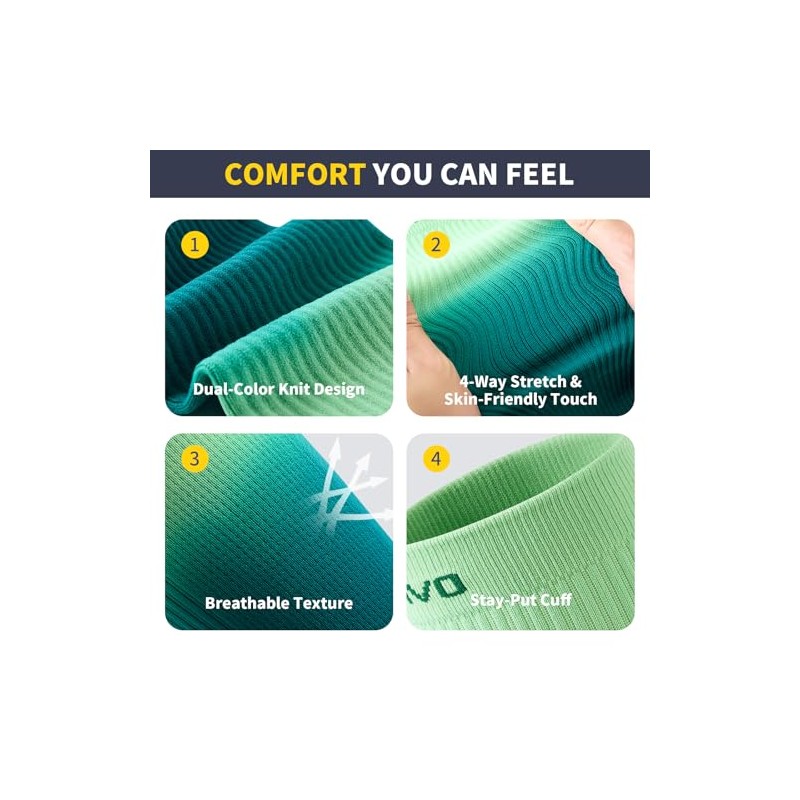 CAMBIVO Calf Compression Sleeves 1 Pair, 20-30 mmHg Graduated Support