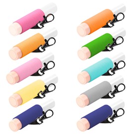 Maxqzin 10PCS Chapstick Holder Keychain Lip Balm Holder Sleeves Lip Balm Keychain Holder with Clip Lip Gloss Holder Elastic lipstick Sleeve Clip
