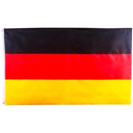 5x3ft Large Germany Flag Deutschland Flag, Big German Flag with Eyelets for Football Games Sports Events Garden Outdoor Indoor Fans Parade Bar Party Decorations