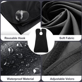 AVRUYPI Beard Apron for Beard Design with Beard Stencil, Bavoir de Rasage Barbe, Tablier de Barbe, for Barber, Hairdressing Salon, Gift for Husband, Men