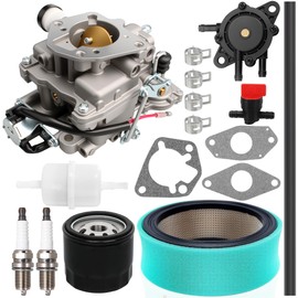 Hsbxbx 2485334S Carburetor Compatible with Kohler CH25 CH730 740 25HP 27HP Engines - Compatible with 24-853-34-S 24-853-162-S 24-853-93-S Fuel Pump, Air Filter, and Oil Filter