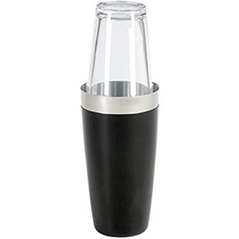 Boston Shaker Complete with Original Mixing Glass + Vinyl Cold Protection - Stainless Steel - 28 oz = 828 ml