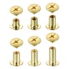 sourcing map 90 Sets Chicago Screw Rivets Metal Phillips Head