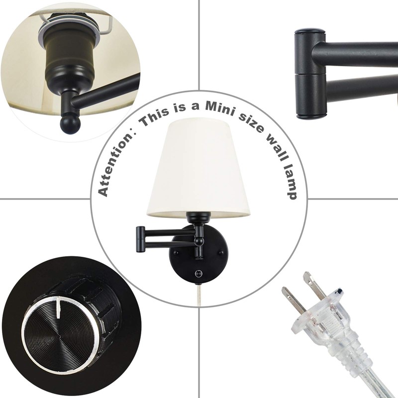 IC INSTANT COACH Swing Arm Wall Lamp Plug in Wall