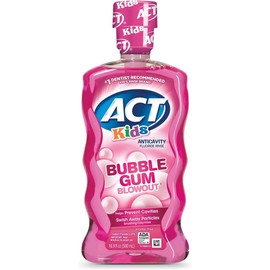ACT Kids Anticavity Fluoride Rinse, Bubble Gum Blow Out 16.9 oz (Pack of 7)
