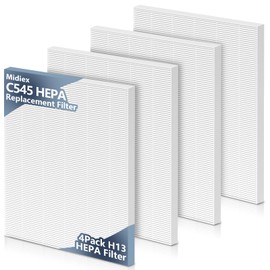 4 Pack C545 HEPA Replacement Filter S for Winix C545 Air Purifier, Replace Replacement for Winix S Filter Part 1712-0096-00 and 2522-0058-00