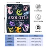 Axolotl Blanket for Girls Boys, Axolotl Gifts for Girls Boys,