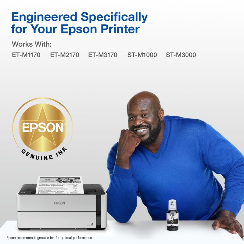 EPSON 532 EcoTank Ink Ultra-high Capacity Bottle Black (T532120-S) Works