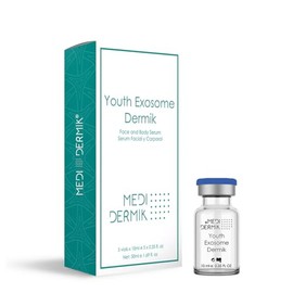 MediDermik Youth Exosome Face and Body Serum, 5 Vials x 10 ml (50 ml/1.69 fl oz) Anti-Aging Treatment for Wrinkles and Skin Tone