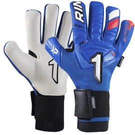 Rinat Nkam Prime Goalkeeper Glove, Junior, Unisex, Blue, Size 5