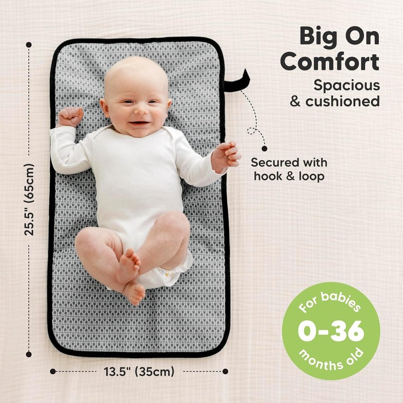 KeaBabies Portable Diaper Changing Pad – Foldable Waterproof Baby Changing