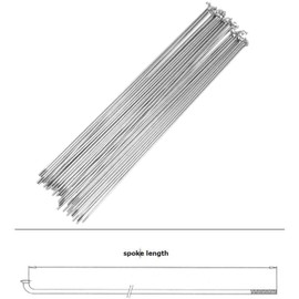 SENQI Bicycle Stainless Steel Spokes 80mm-297mm with Copper Cap 36pcs(257mm/Silver)