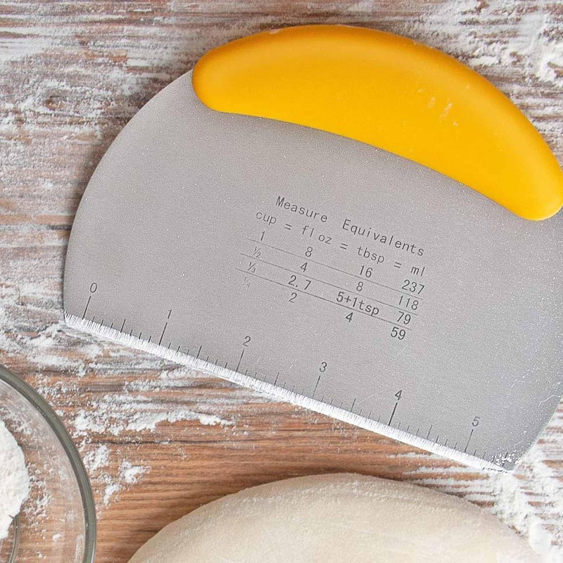 2 PCS Dough Scraper, Dough Cutter with Food Grade Stainless