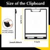 Jutom 10 Pcs Bulk Black Clipboard with Pen Holder Plastic