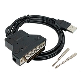 Jienk 5FT/150CM Silabs CP2102 Chip USB to RS232 DB25 Serial Adapter Cable for Bar Code Printer Scanner