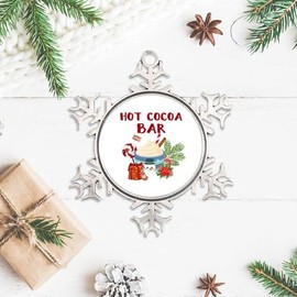 DOREENABE Snowflake Pewter Christmas Ornament Seychelles Keepsake Metal Ornament National Pride Love for Boys Girls Christmas Decoration Gifts for Friends Coworkers Employees Family