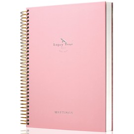 Meeting Notebook for Work with Action Items 210 Pages Meeting Planner Organizer for Office Meeting Agenda Book Spiral Meeting Notes Notebook for Women Men, A4 Pink