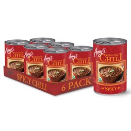 Amy's Chili, Spicy, Gluten Free & Organic Vegetarian Chili, 14.7 Oz (6 Pack)