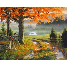 Springbok Fall Country Home - 1000 Piece Jigsaw Puzzle for Adults - Made in USA