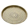 Pooja Thali Minakari Decorated Steel Plate Platter for Home Temple