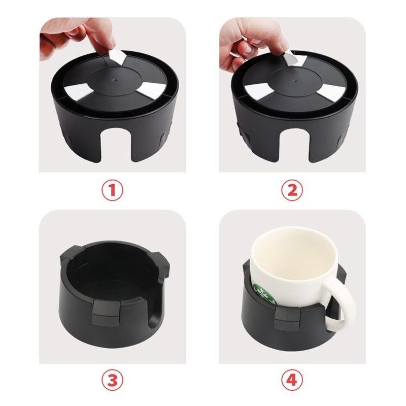 Namvo Anti-Spill Cup Holder, Adjustable Inner Diameter Drink Coaster with