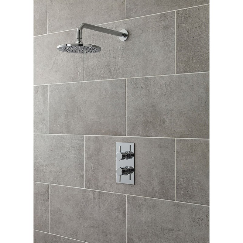 Ultra HEAD49 200 mm Diameter Round Fixed Head - Chrome