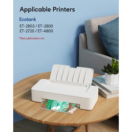 CEEBOO 522 High Capacity (5 Bottles) Refill Ink Bottle Replacement for Epson Compatible 522 Ink Refill Bottles (Not Sublimation Ink) Use for EcoTank ET-2803 ET-2800 ET-2720 ET-4800 Printer