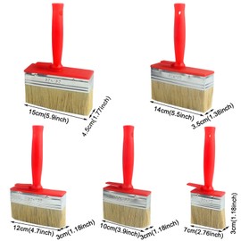 Roellgs 5pcs Fence Brush Paint Brush Set Floor Brush Wood Block Brush, suitable for all kinds of painting jobs