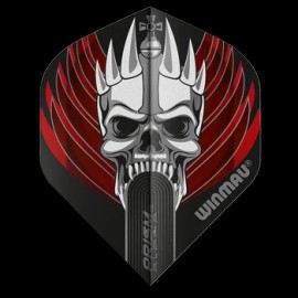 Winmau Prism Alpha Black and Red Skull 23 Standard Dart Flights