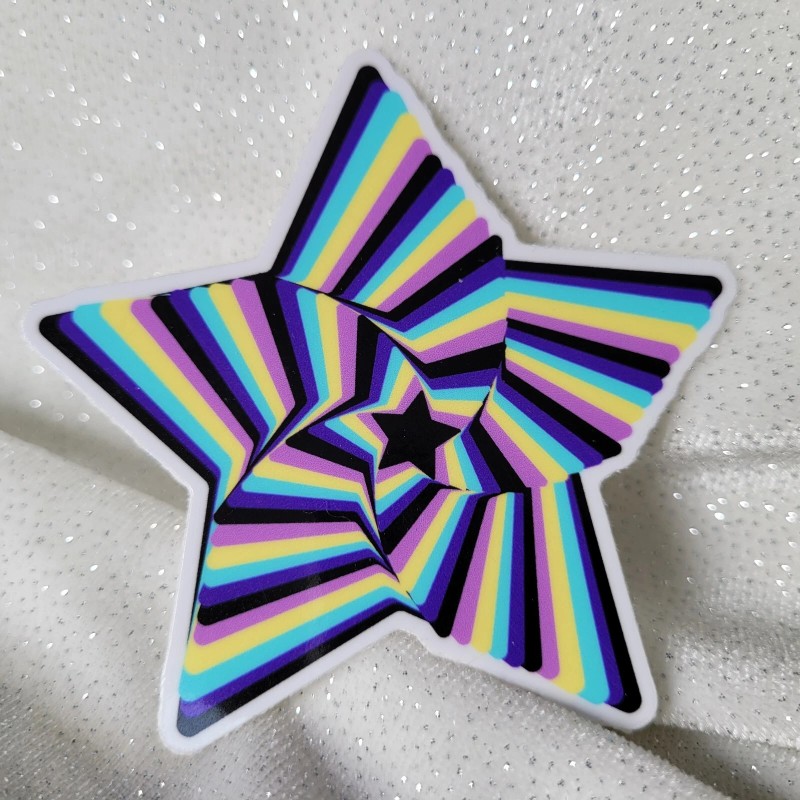 Moonlight Jade STKR081 Black Purple Aqua Yellow Pink Twisted STAR