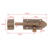 Solid Cast Brass Latch, Antique Brass Door Slide Bolt Lock