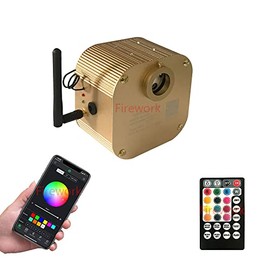 FIREWORK Bluetooth APP 16W Twinkle Fiber Optic Light Engine, Remote Control for Starlight Headliner (Not Including Fiber Optic Cable)
